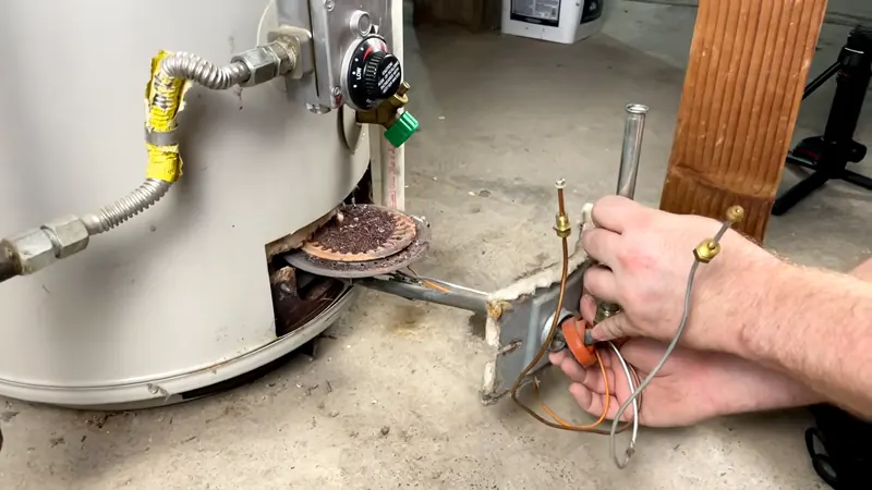 Burner assembly of a gas water heater serviced during water heater repair in Trainer, PA